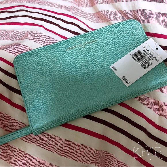 Adrienne Vittadini Blue Gold Wallet NEW! - Picture 4 of 4